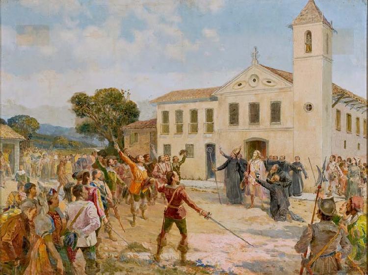Oscar Pereira da Silva Abjuration of the King - The Acclamation of Amador Bueno oil painting image